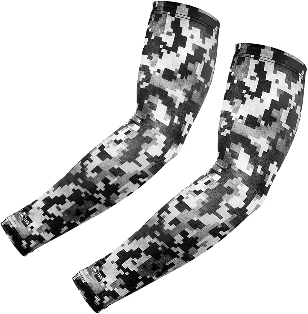 Tough Outdoors Sports Compression Arm Sleeves for Men & Women - Youth, Kids Basketball Shooting Sleeves - Football, Baseball