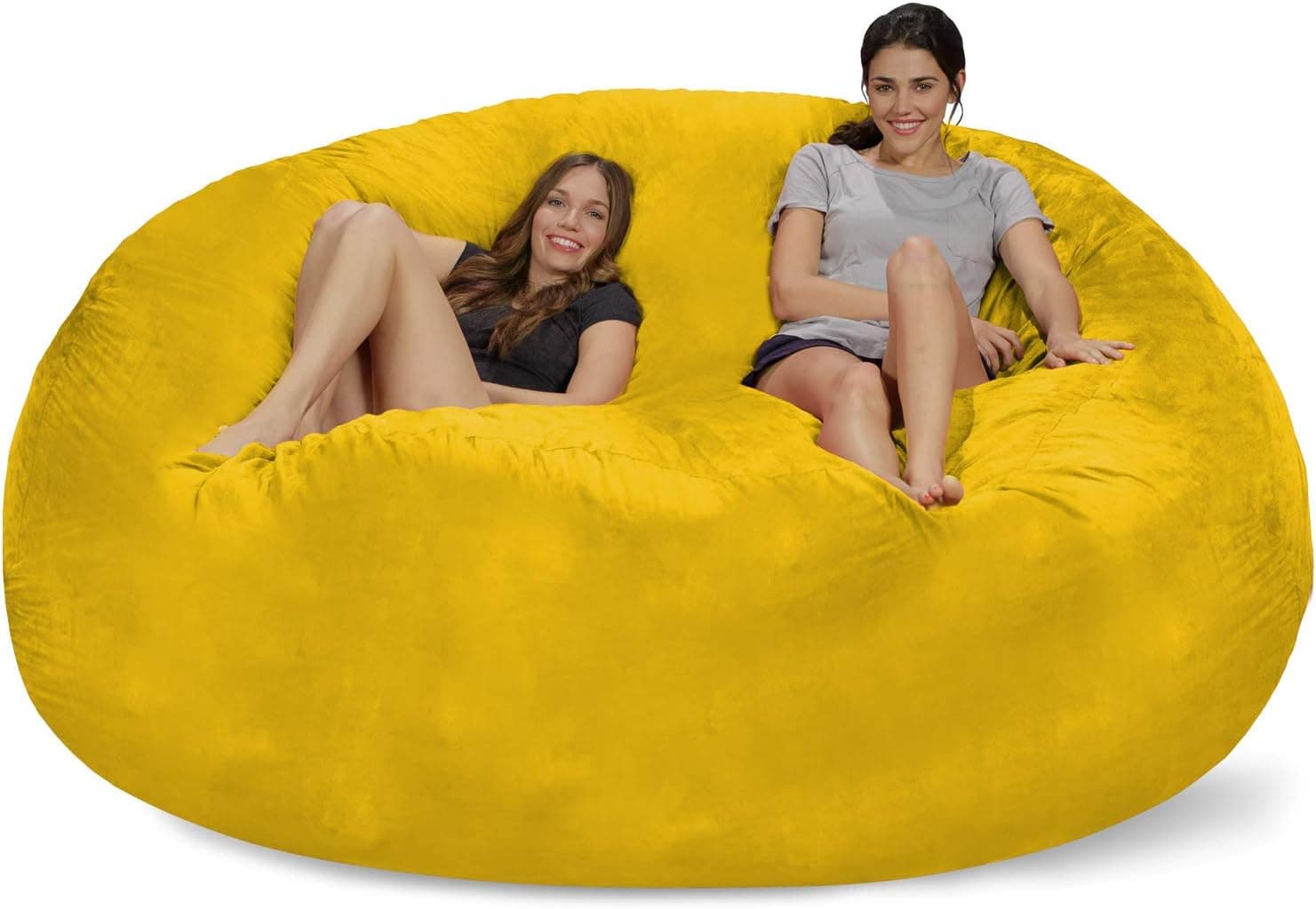 Chill Sack Bean Bag Chair Cover, 8-feet, Microsuede - Lemon