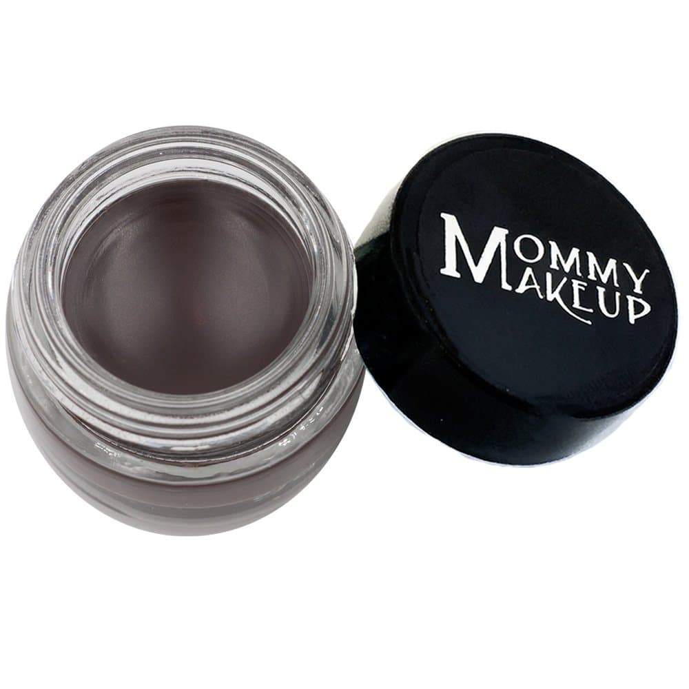 Mommy Makeup Waterproof Stay Put Gel Eyeliner with Semi-Permanent Micropigments - smudge-proof, long wearing, paraben-free Chocolate Kiss (Deep Brown/Black)