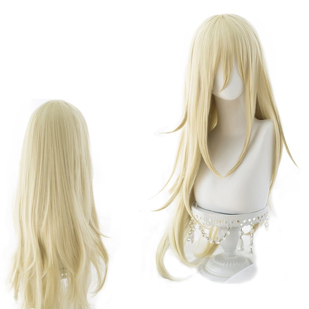 magic acgn Angels of death Blonde Curly Long Party For Women ladies girls Cosplay Wig Halloween Wig