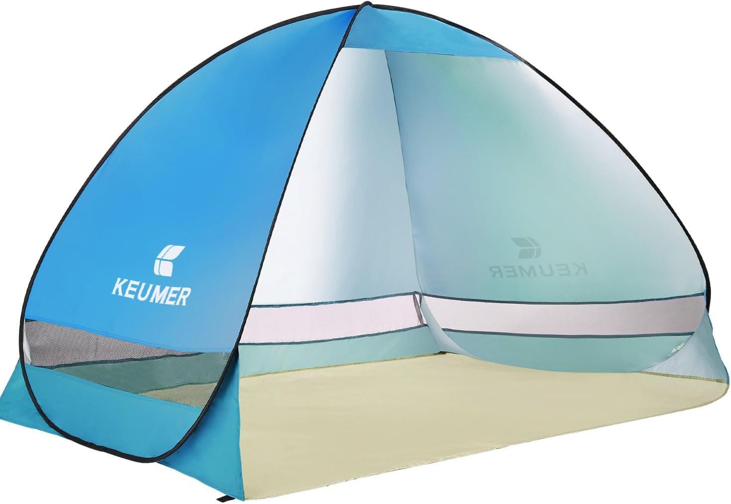 WloveTravel Automatic Pop Up Beach Tent Outdoor Portable Cabana Anti UV Shelter for Camping Fishing Hiking Picnicing (Light blue)