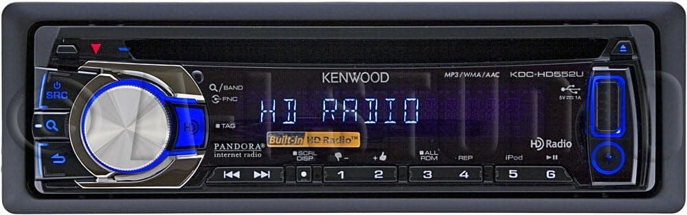 Kenwood KDC-HD552U Car CD/MP3 Player - 88 W RMS - iPod/iPhone Compatible - Single DIN