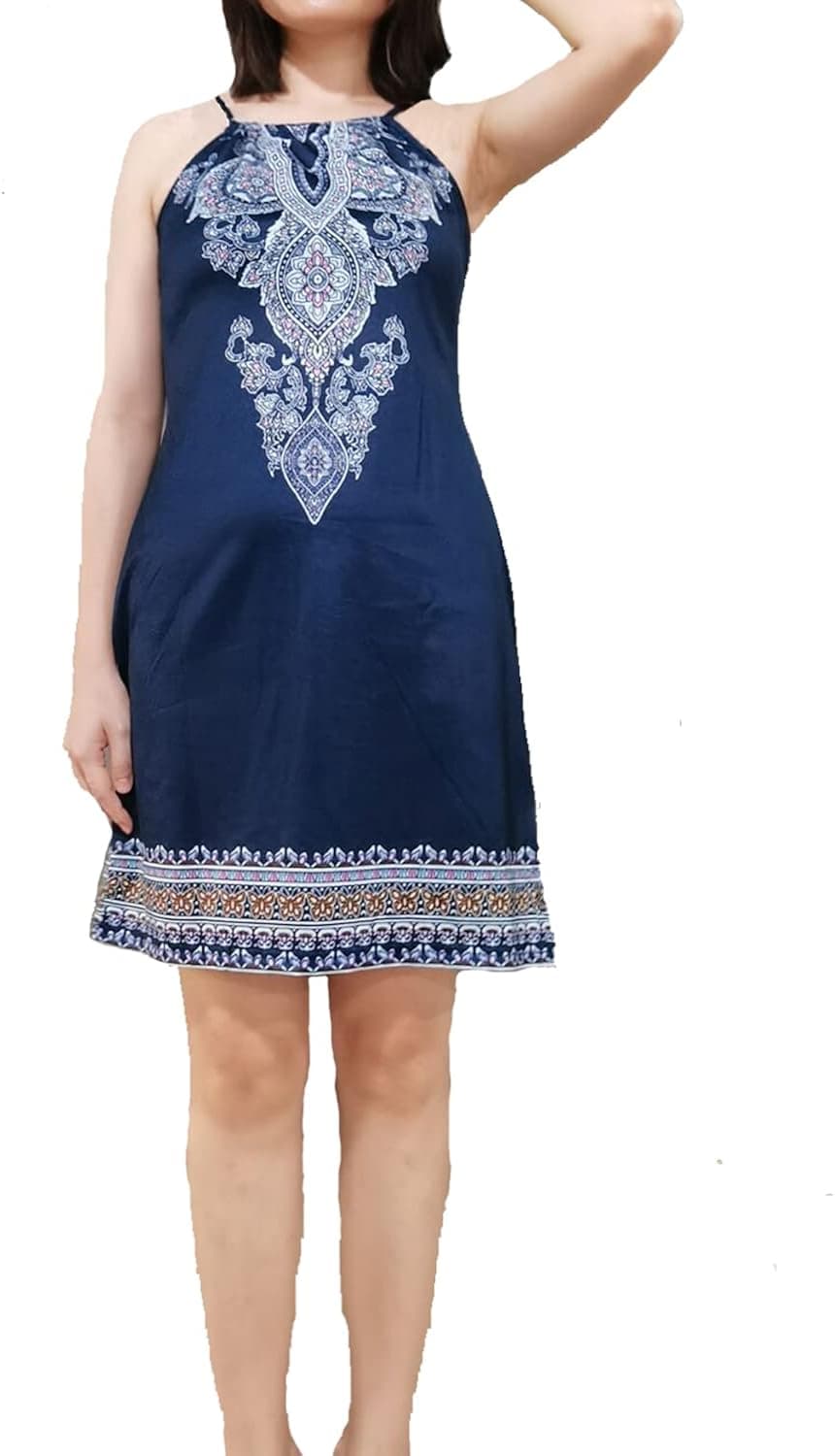 Shawhuwa Summer Dresses Vacation Outfits for Women Spaghetti Strap Dress