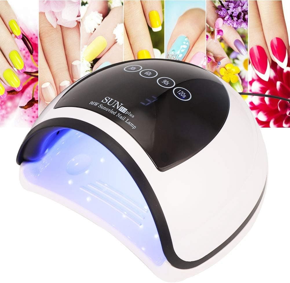 Gel UV LED Nail Lamp, LED Nail Dryer 96W Nail Polish Light with 4 Timers Manicure Curing Tool for Home, School, Salon(us)