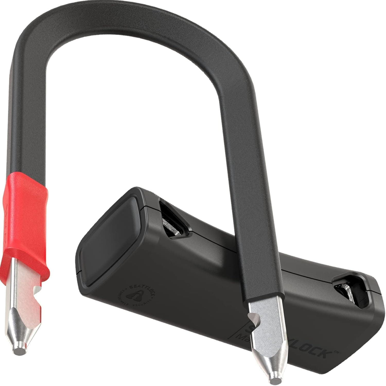 Seatylock Mason Bike U Lock - Patented Heavy Duty Anti Theft Diamond Secure ULock - Ultra Security Bicycle Safety Tool with Keys for City Electric or Mountain Bikes and Scooters