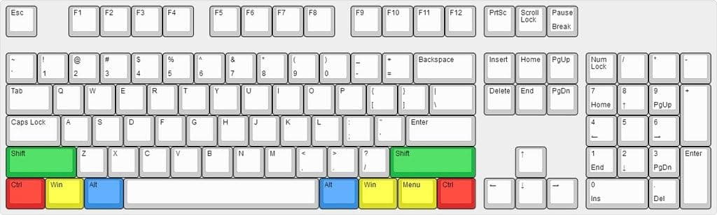 Feicuan Mechanical Keyboard DIY Replacement RGBY PBT 9 Keycaps -Blank