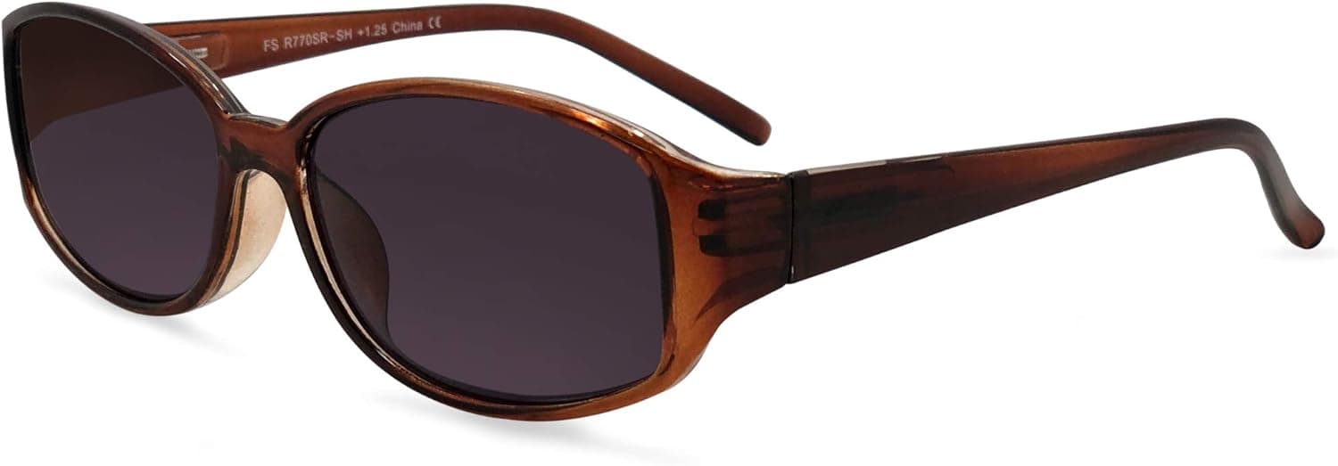 In Style Eyes Stylish Full Reader Sunglasses - Full-Rimmed, Oval Frame Cheater Glasses - Medium Tinted Non-Polarized Lens