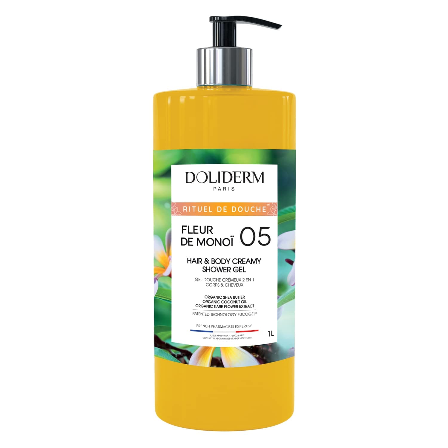Doliderm Paris - Creamy Shower Gel, 33.8 Fl Oz (Monoï Flower)