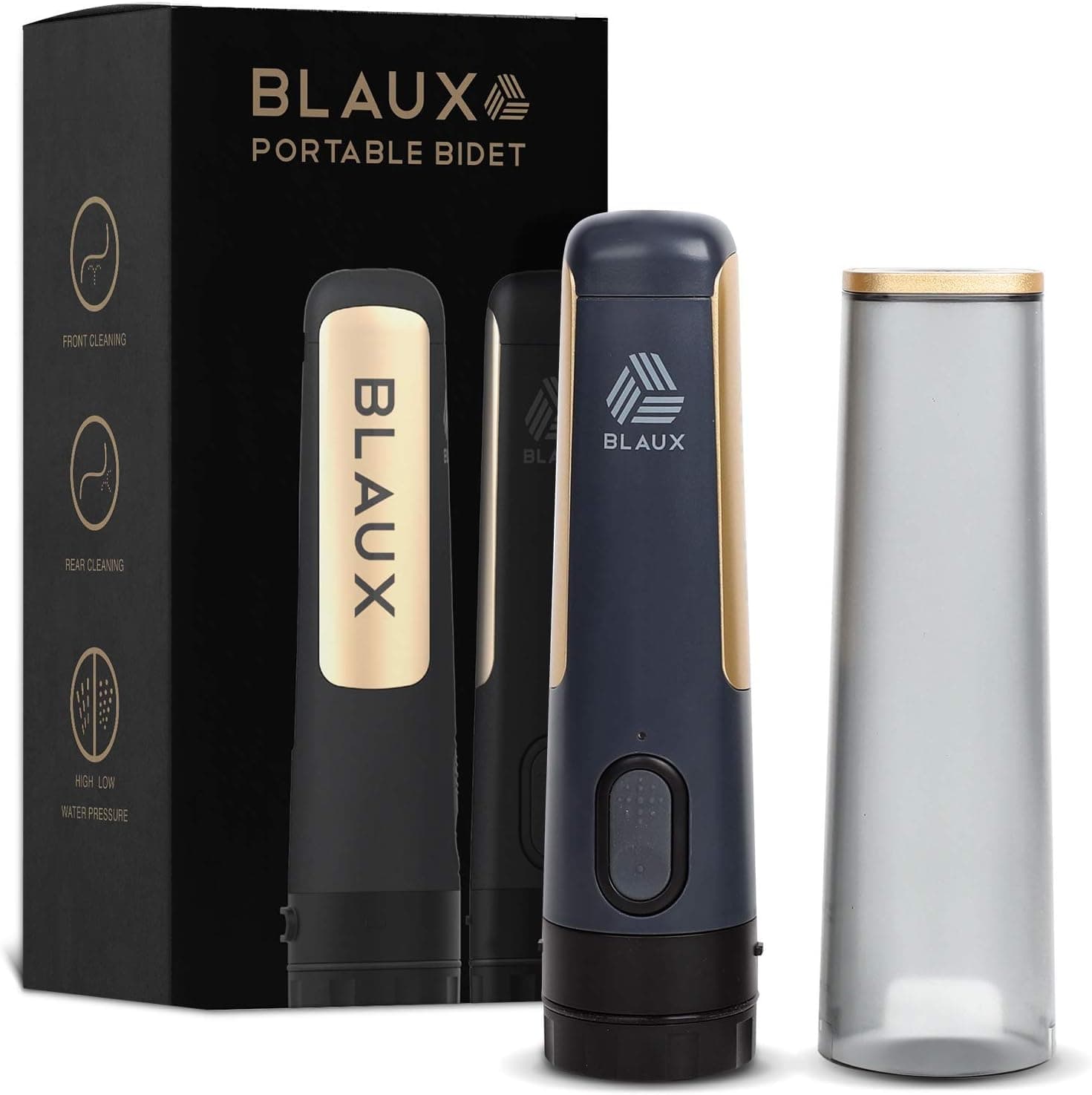 BLAUX Electric Portable Bidet Sprayer - (5.75 oz) Rechargeable Travel Bidet for Personal Cleaning | 3000mAh Personal Portable Bidet for Women Men | Postpartum Essentials | 40-50 Washes in One Charge
