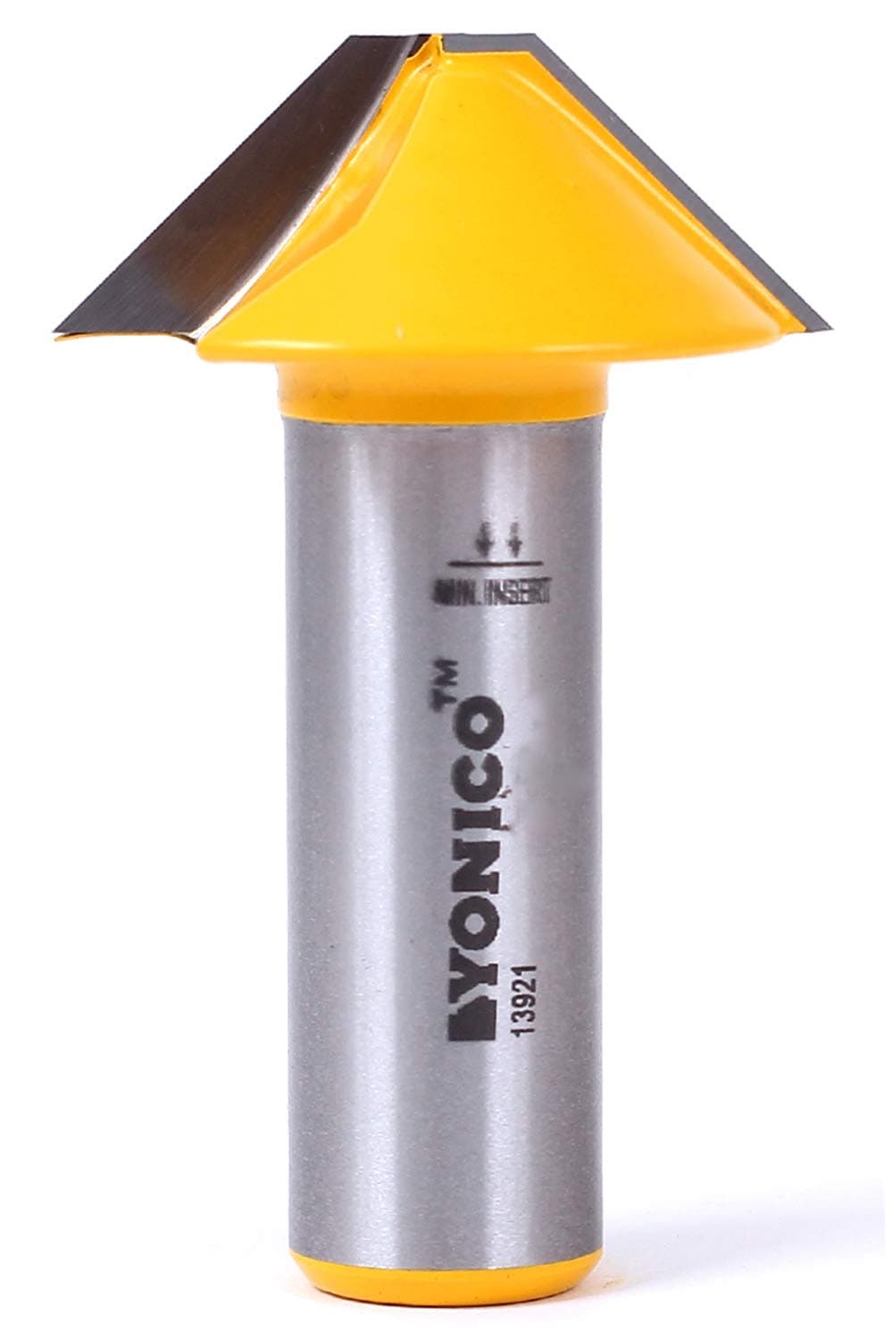 Yonico V Groove Flat Bottom Router Bit 45 Degree 1/2-Inch Shank 13921