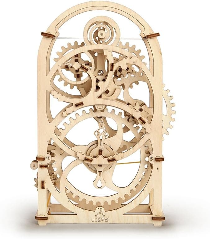 Ugears 3D Mechanical Model Timer Wooden Puzzle for Adults, Teens and Kids Eco Friendly DIY Craft Kit
