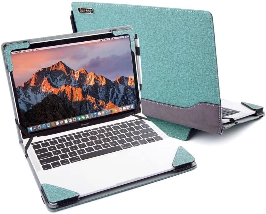 Berfea Laptop Cover Case Compatible with 15" Acer Aspire 3 A315-59/58/56/55G/54/44/42/22/23/34,Aspire 5 A515 15.6 inch Laptop Notebook Protective Sleeve PU Leather Hard Case Shell
