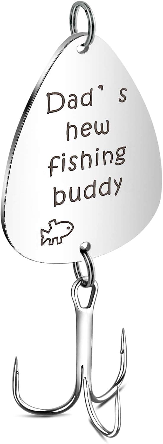 Haoze Gifts for Dad Fathers Day from Wife Daughter Son Personalized Fishing Lure Hook Birthday Gift for Dad Grandpa Fisherman