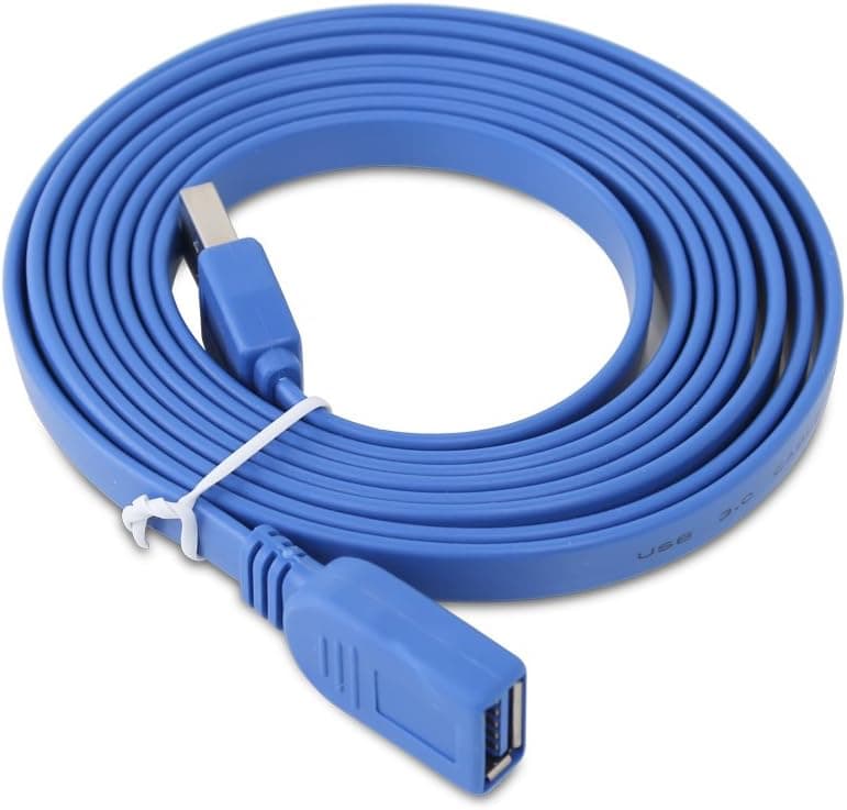 Satechi USB 3.0 Extension Cable 6.5 ft - Super Speed USB 3.0 up to 5 Gbps - Compatible with USB Flash Drives, Keyboards, Card Readers, Printers and More (Blue)
