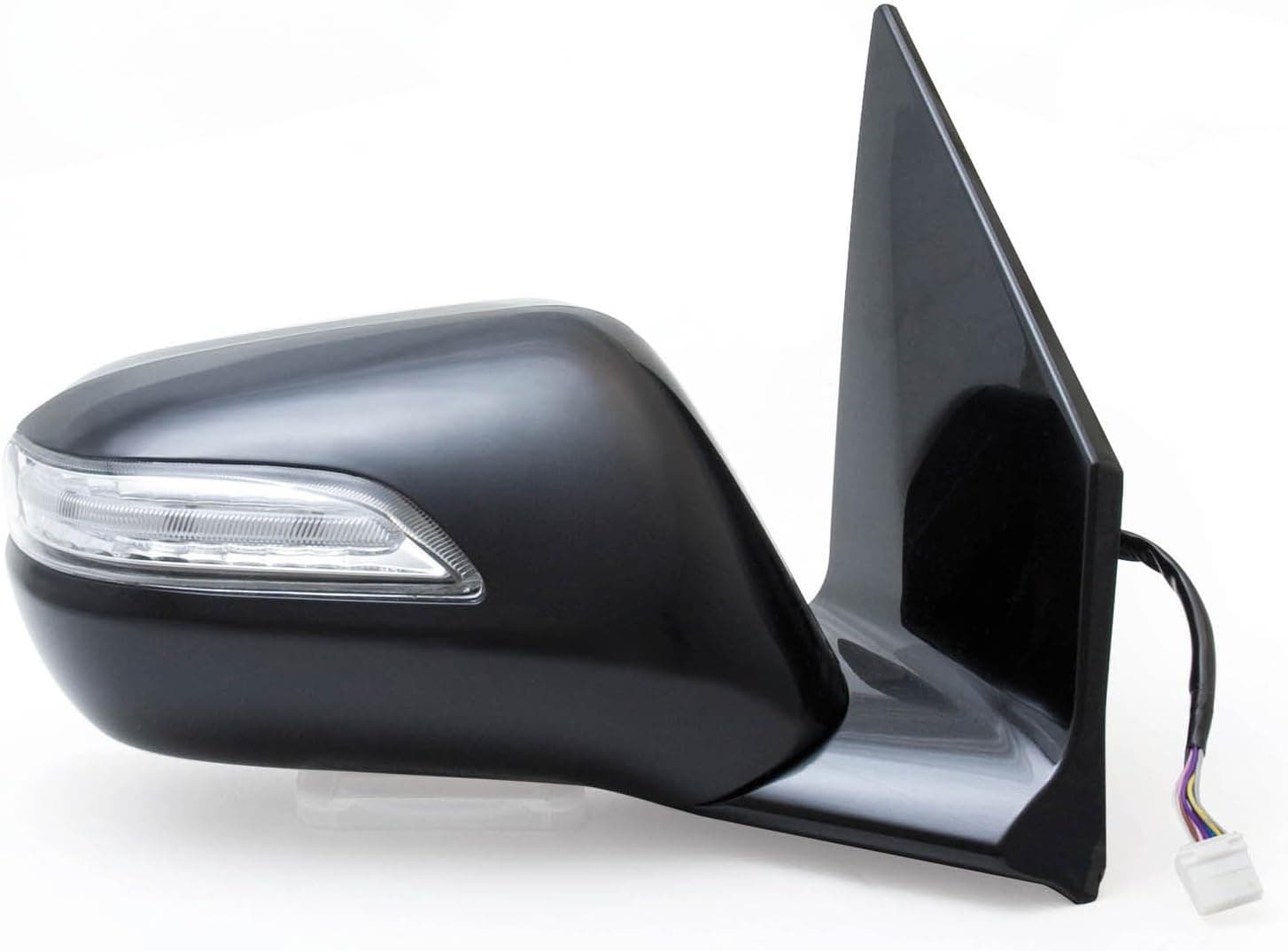 Fit System 63037H Passenger Side Mirror for Acura MDX, w/o Power liftgate, Black PTM, w/Turn Signal & Memory, Blue Lens, Foldaway, Heated Power