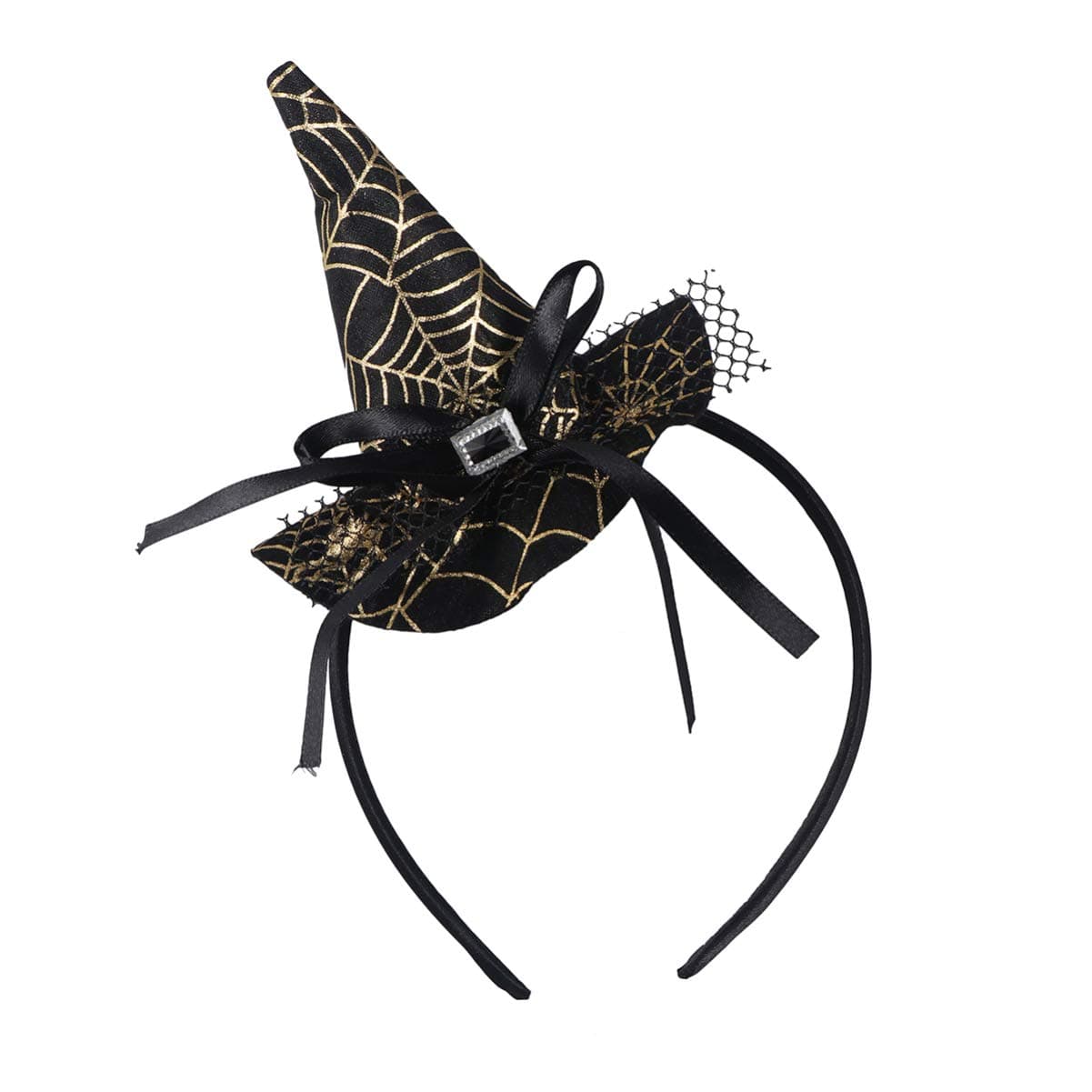 FOMIYES Witch Headbands Halloween Witch Hat Headband, Witch Hat Headpiece Witch Headband for Halloween Costume Masquerade Party Decoration Mini Witch Hat Headband
