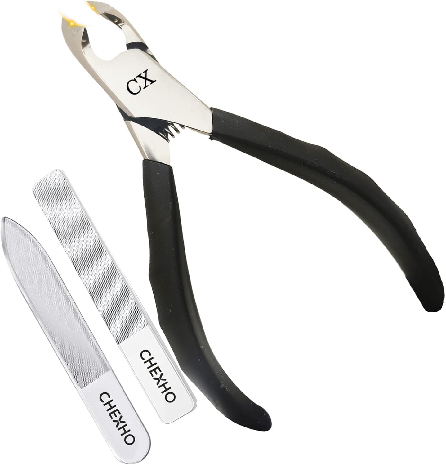 Thick & Ingrown Toe Nail Clippers, Nail Clipper for Thick Nails Super Sharp Curved Blade Podiatrist Nail Cutters for Seniors for Men (2 Nano Nail Files Included)