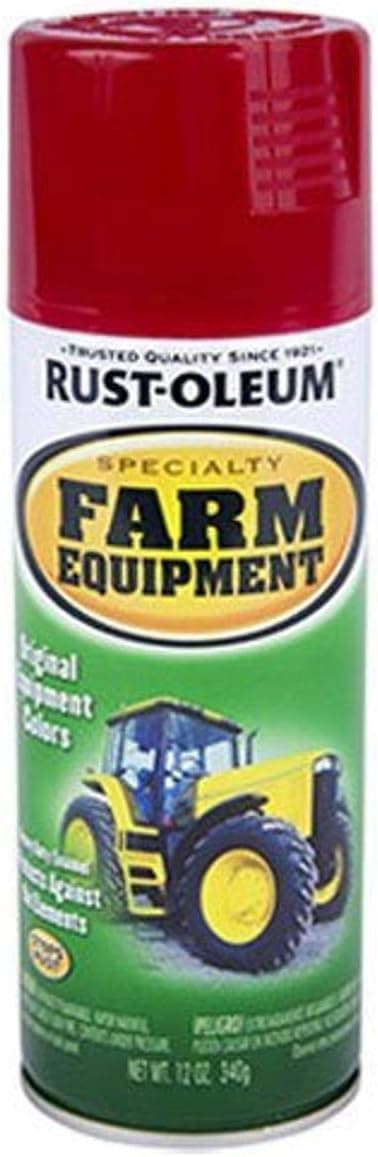 Rust-Oleum 7466830 Specialty Farm Equipment Spray Paint, 12 oz, International Red