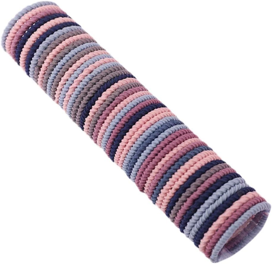 50 PCS Elastic Thick Hair Tie, and Curly Ponytail Holders Band for Girls, Special Headband Hairpin Best Gift Kid (N, Free size), Transparent
