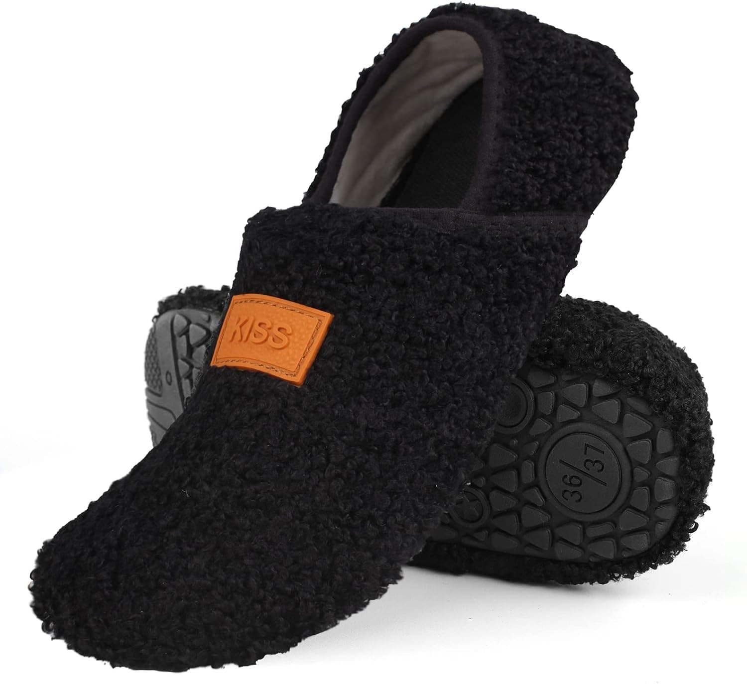 kissxiaoya Unisex Adults Slippers with Rubber Sole, Barefoot Sock Slippers, Soft-Lightweight House Slippers, Around House Shoes Non-Slip Indoor Outdoor