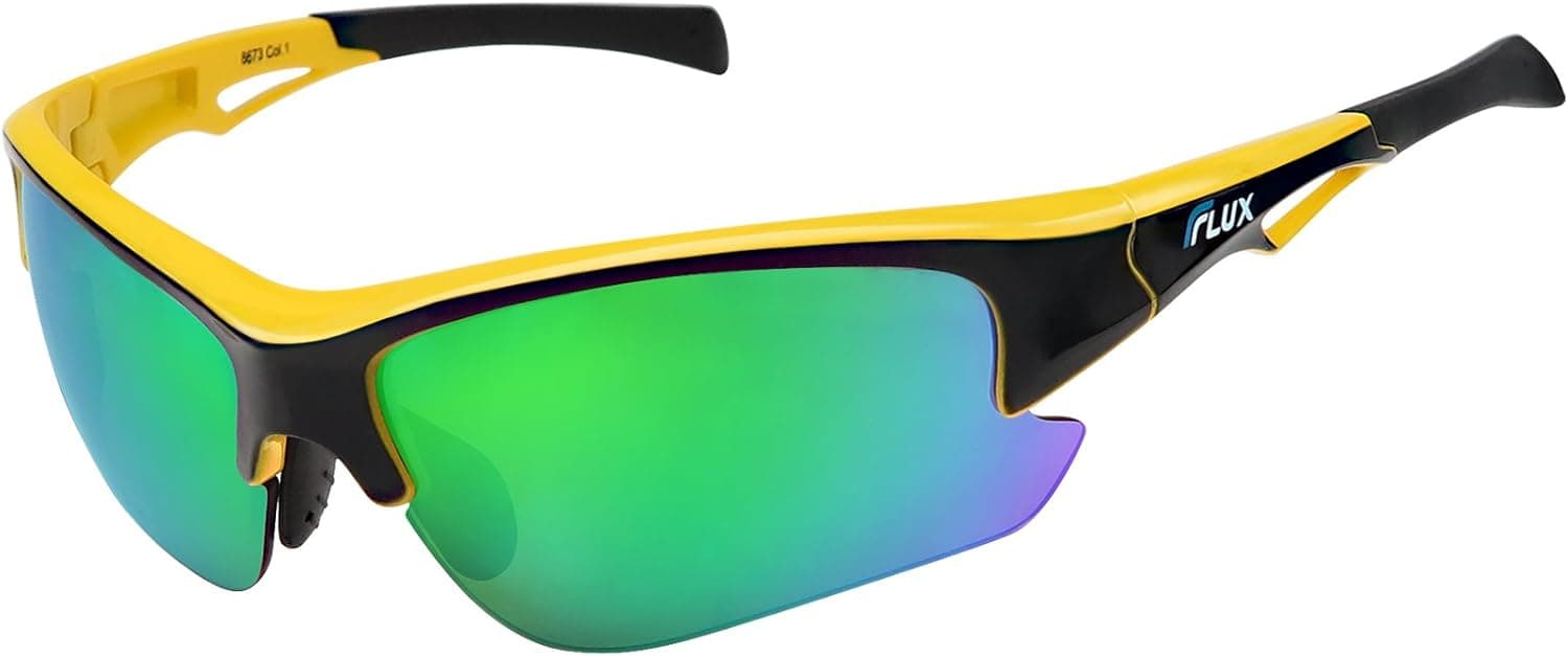 Flux XC3-8673 Superhydrophobic Sports Sunglasses for Fishing, Driving, Cycling and Golf