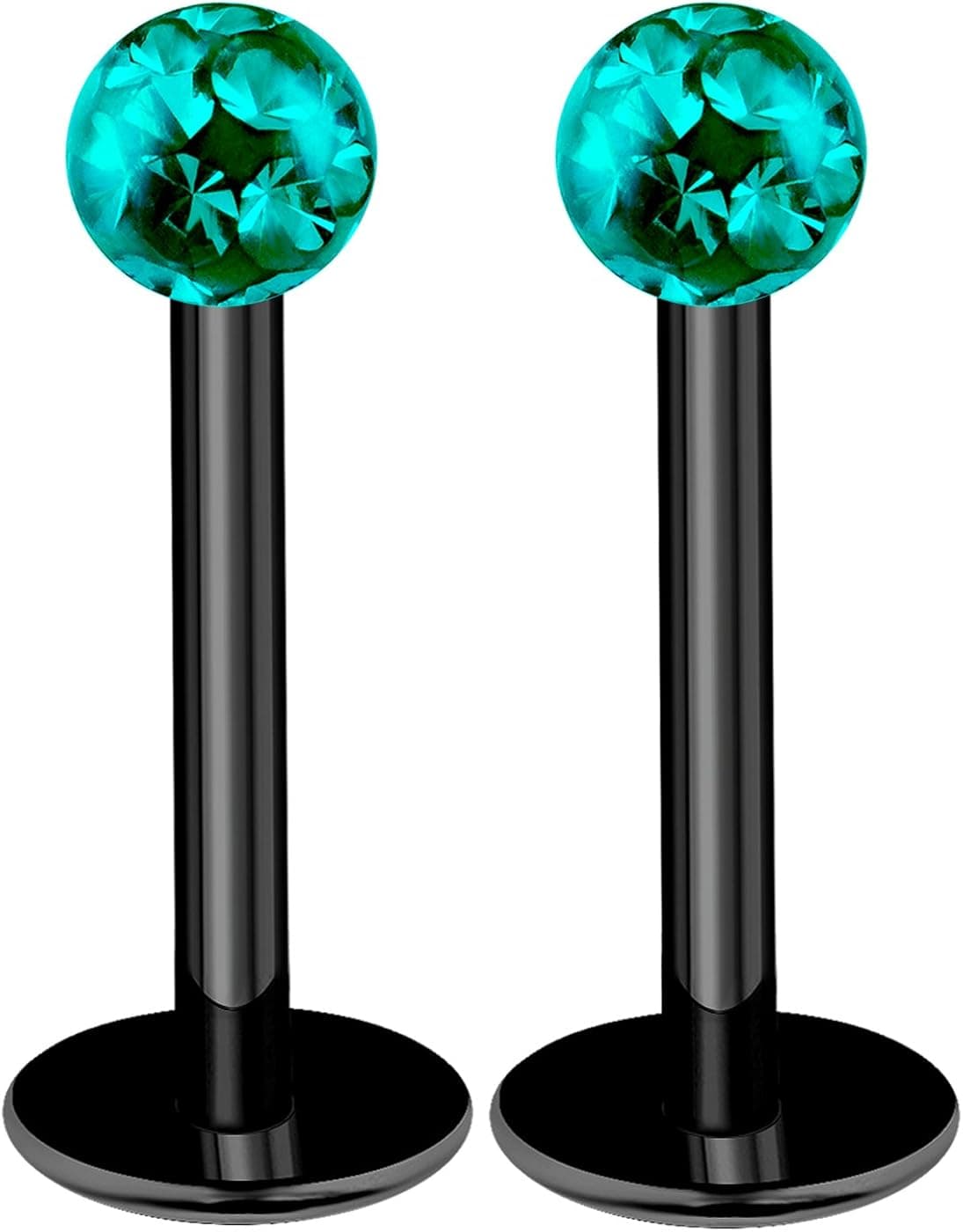 bodyjewellery 2pcs 16g labret Studs Black Titanium G23 Rings Cartilage Spider Bites Lip Monroe Tragus Stud Conch Studs Helix B2ICB