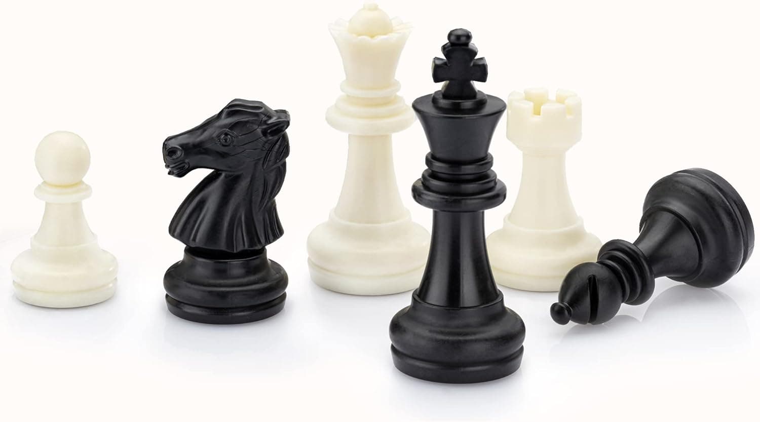 A&A Magnetic Plastic Chess Pieces - King Height 1.7"(4.3cm) / Small