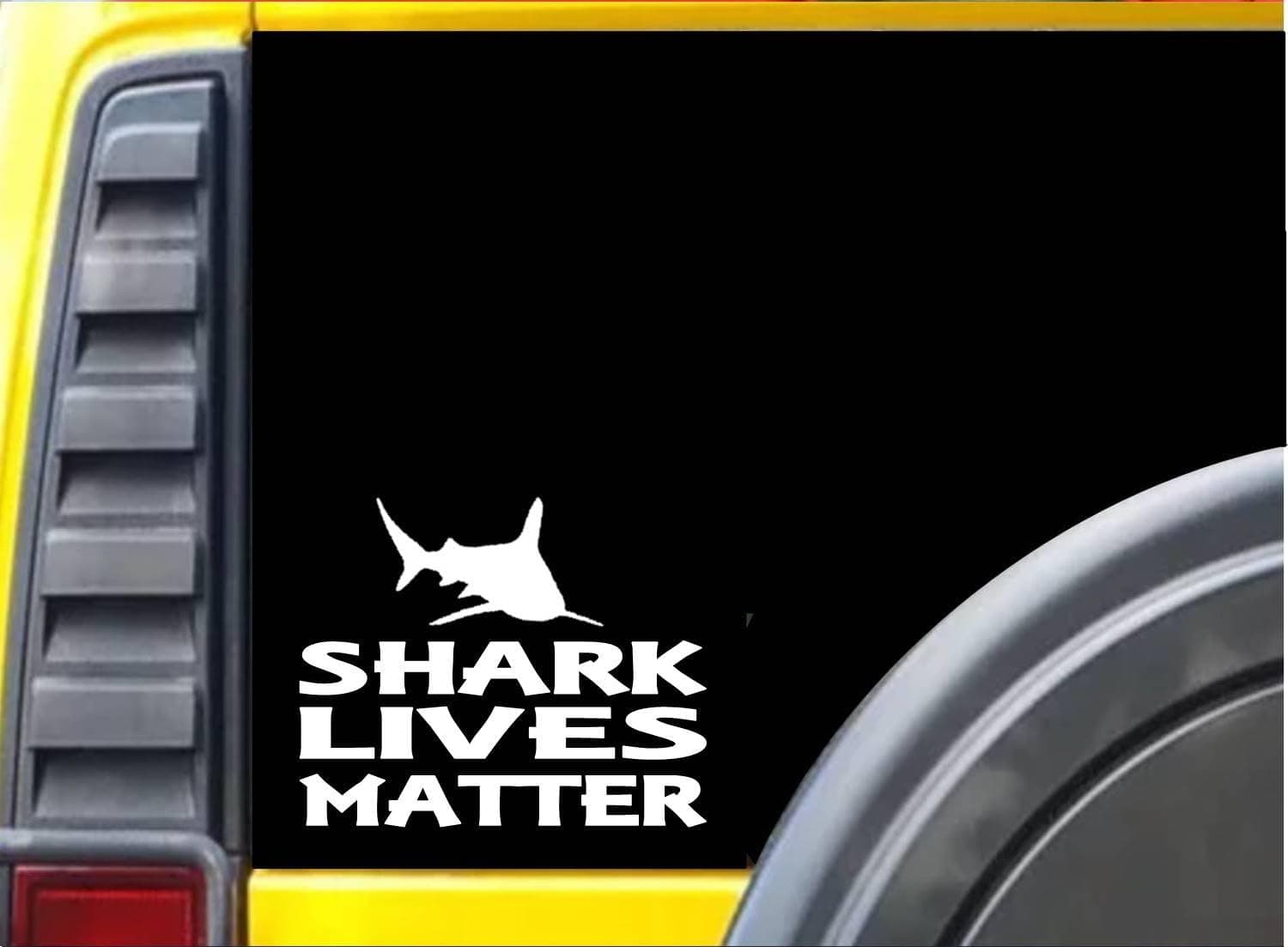 EZ-STIK Shark Lives Matter Sticker k155 6 inch Fishing Bait Decal