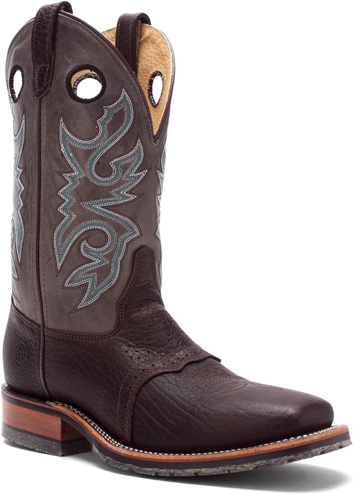 Double H Ice Collection Mens Chocolate w/Cool Grey Top Square Toe Wes