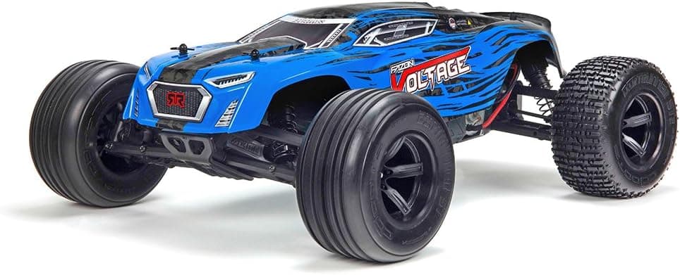 ARRMA FAZON VOLTAGE MEGA 2WD SRS RC Monster Truck RTR with 2.4GHz Radio | 2 x Li-Ion Battery | Charger | 1:10 Scale (Blue/Black)