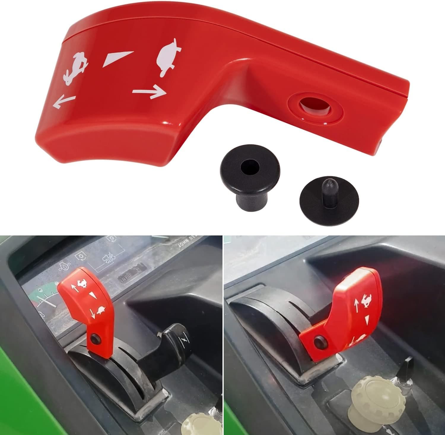 AM128388 Throttle Control Knob & Hardware Kit Fits for John Deere 415 425 445 455 Lawn & Garden Tractors, Replaces OEM #AM128388 M113847 M139471 M139472
