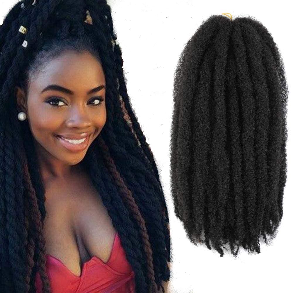 Callia Marley Hair For Twists 6 Packs Marley braiding Hair 18" Afro Kinky Marley Twist Braid Hair Extensions (18Inch, #2)