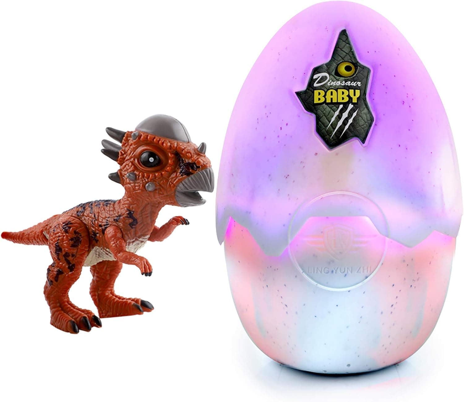 Toys for Toddler 1 2 3 4 5 Years Old Boys and Girls, Hatching Egg with Small Dinosaur, Easter Dinosaur Eggs, Dinosaur Egg Toys with Music and Hatching Sound with LED Light