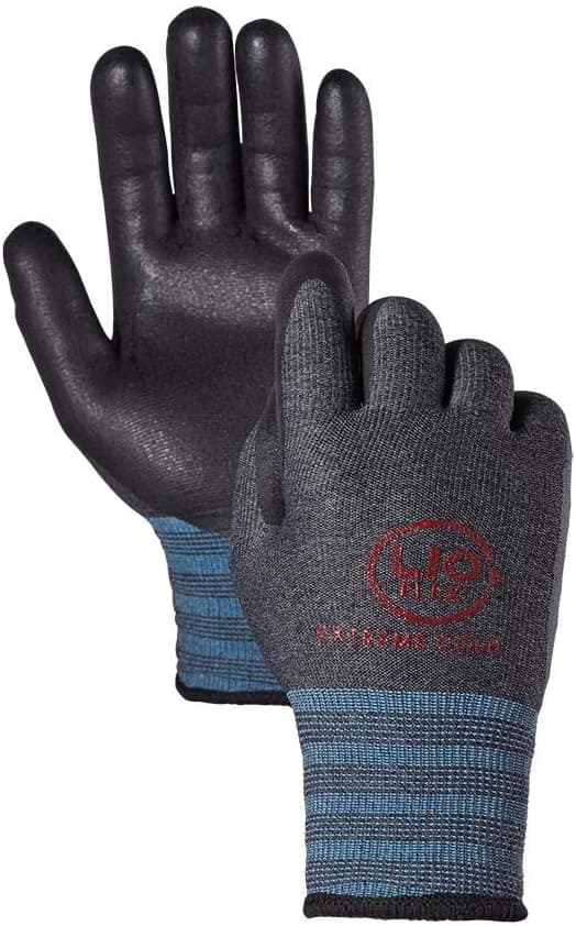 LIO FLEX Extreme Cold Winter Gloves Men & Women - Work Gloves with NBR Foam Coated, Cold Weather Heated Gloves, Breathable, Flexible, Durable Hand Warmers