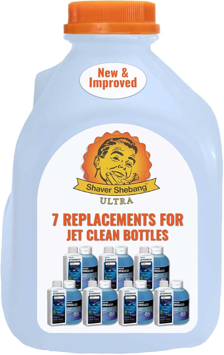 Shaver Shebang replacement for 7 Philips Norelco Jet Clean HQ200 bottles