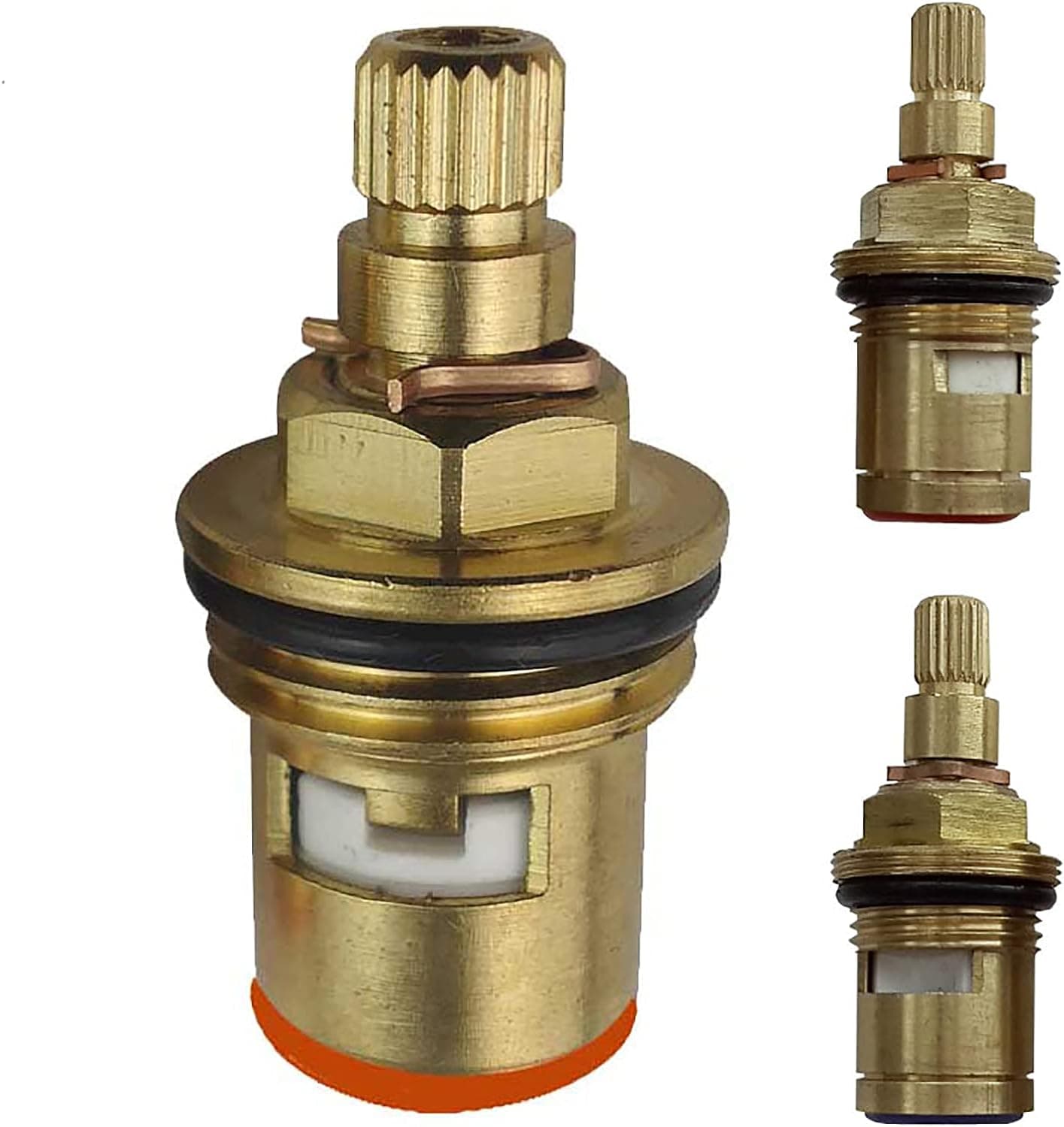 1PCS Replacement Brass Ceramic Stem Disc Cartridge Faucet Valve for Bathroom Kitchen Tap,A