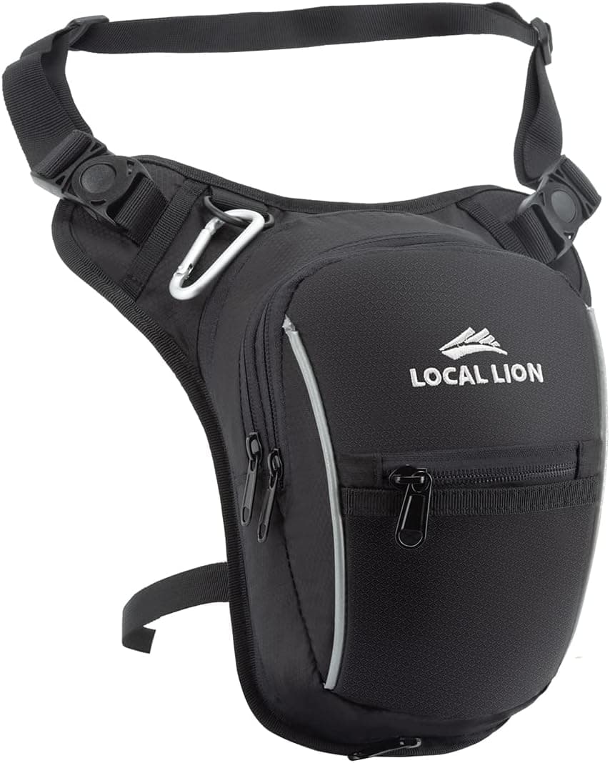 LOCAL LION Motorcycle Leg Bag Drop Leg Bag Hiking Waist Pack Thigh Bags Cycling Riding Running Daypacks for Men Women