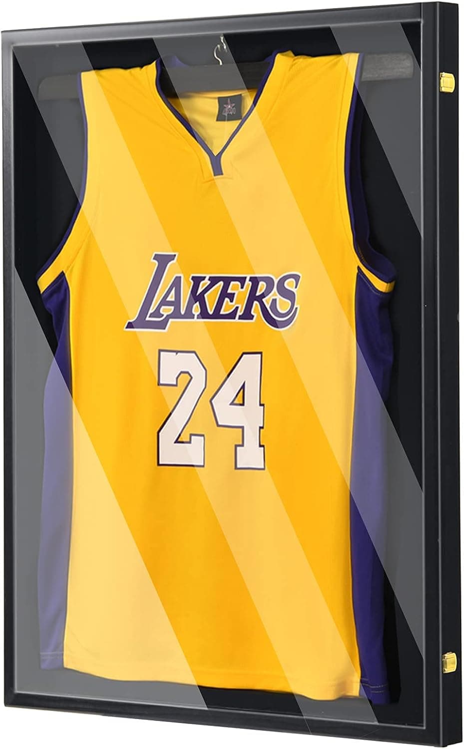 4 EVER WINNER Jersey Frame Display Case Large Frames Shadow Box Lockable with UV Protection Hanger Wall Mounted Uniform Memorabilia for Baseball Basketball Football Soccer Hockey Sport Shirt