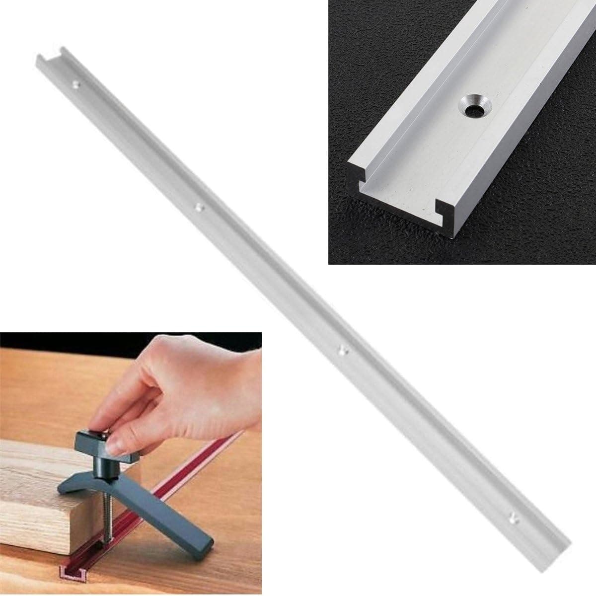 T-tracks Slot Miter Track Aluminum for Router Table Woodworking Tool 600mm