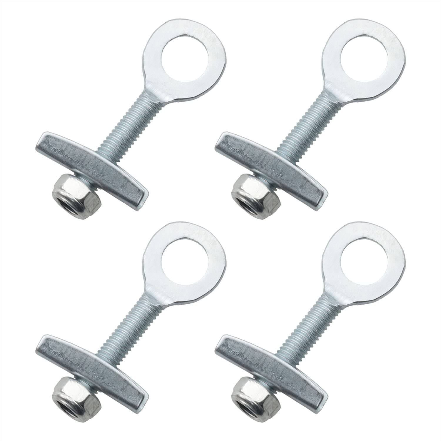 ZRM&E Bicycle Chain Adjuster 4PCS Adjustable Chain Buckle Bike Wheel Fixing Button Zipper Chain Tensioner Chain Adjuster for Dead Fly Bicycles Folding Bicycles and Mountain Bikes