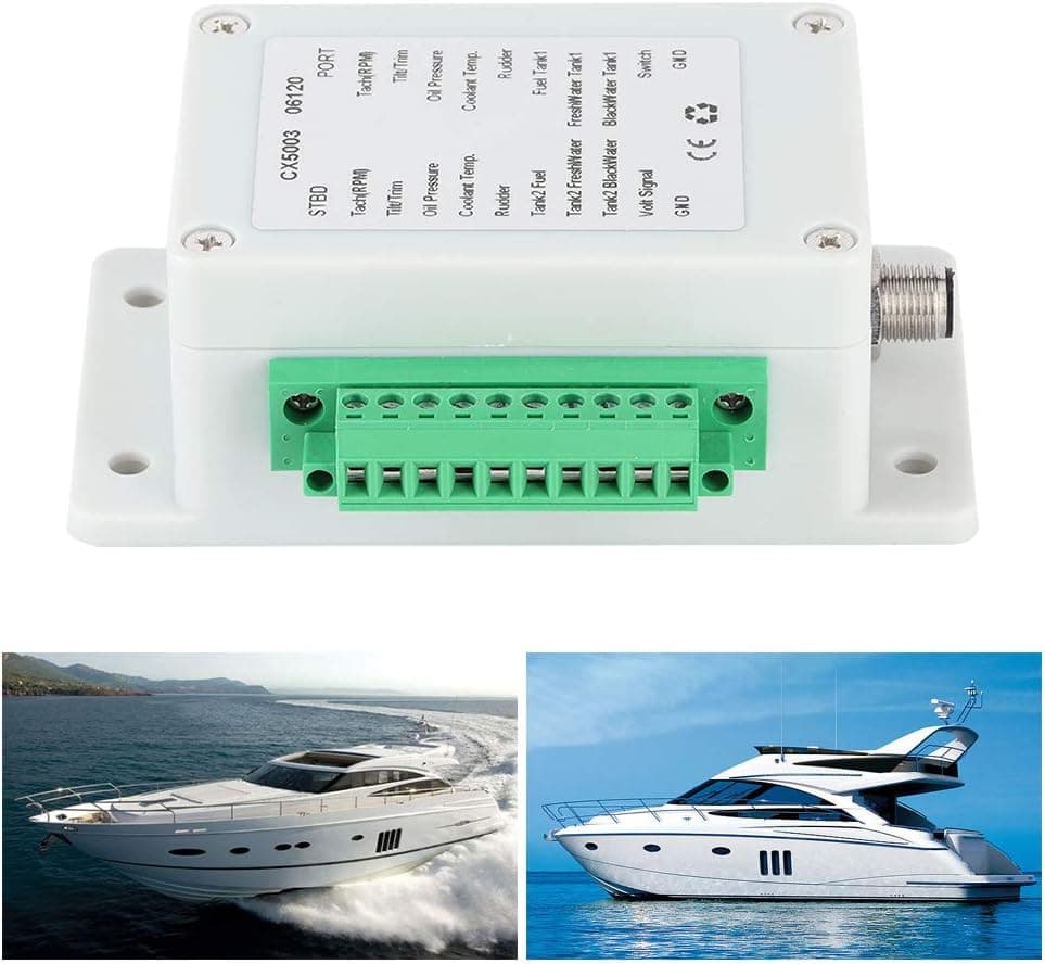 Analog to Nmea 2000 Converter NMEA2000 Converter 9‑32V DC Waterproof Converter Box Convert Sensor Singal to NMEA2000 IP67 for Boat Yacht