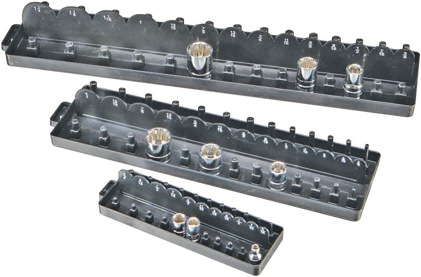 SAE Socket Tray/Organizer Set of 3