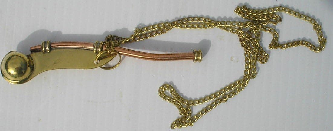 Nautical Boatswain's Bolson's Military Navy Whistle Brass