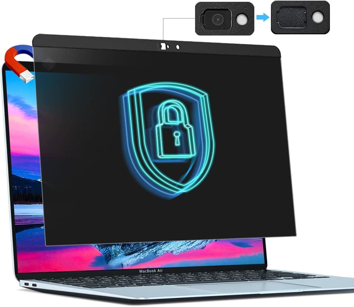 Stary Privacy Screen MacBook Air 13 Inch(2018-2021,M1) |Mac Pro 13 In(2016-2022,M1,M2), Magnetic Removable Anti Glare Anti Blue Light Filter Macbook Air/Pro Privacy Screen for 13.3In with Camera Cover