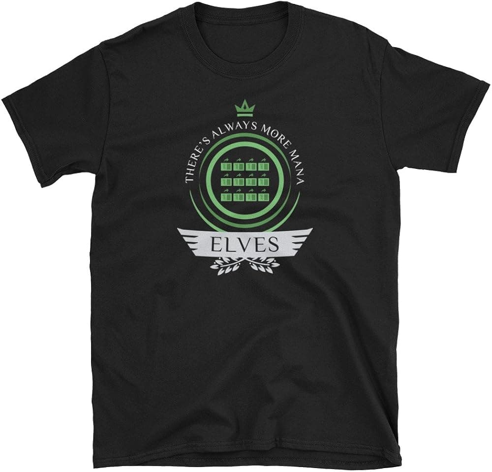 Elves Life Gift for Magic The Gathering Players Funny Elf Archetype Tribe Short-Sleeve Unisex T-Shirt