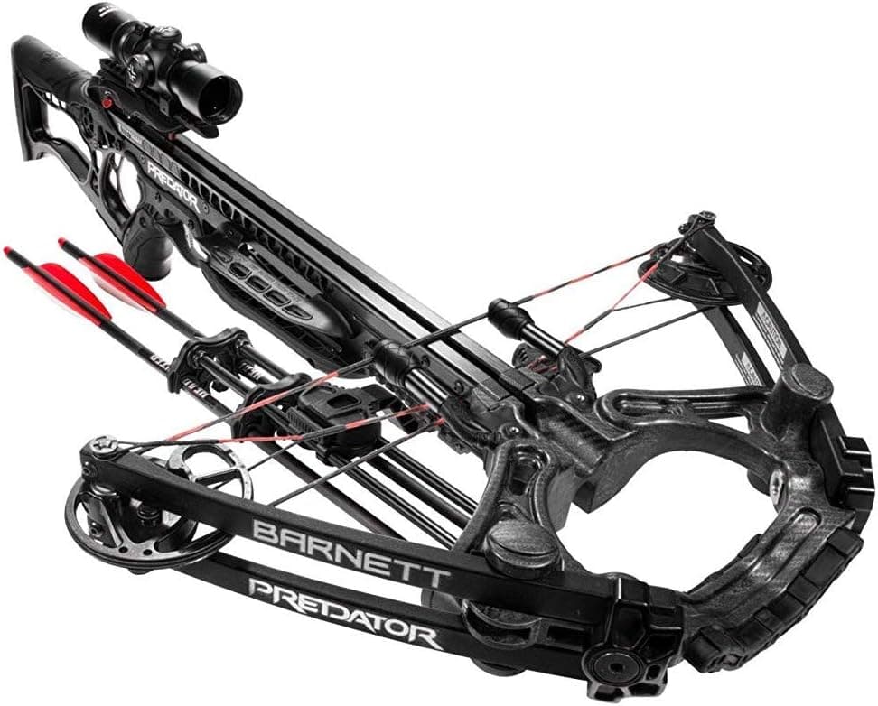 BARNETT Predator Crossbow, 430 Feet Per Second with Premium Illuminated Scope, Black, Model:BAR78002