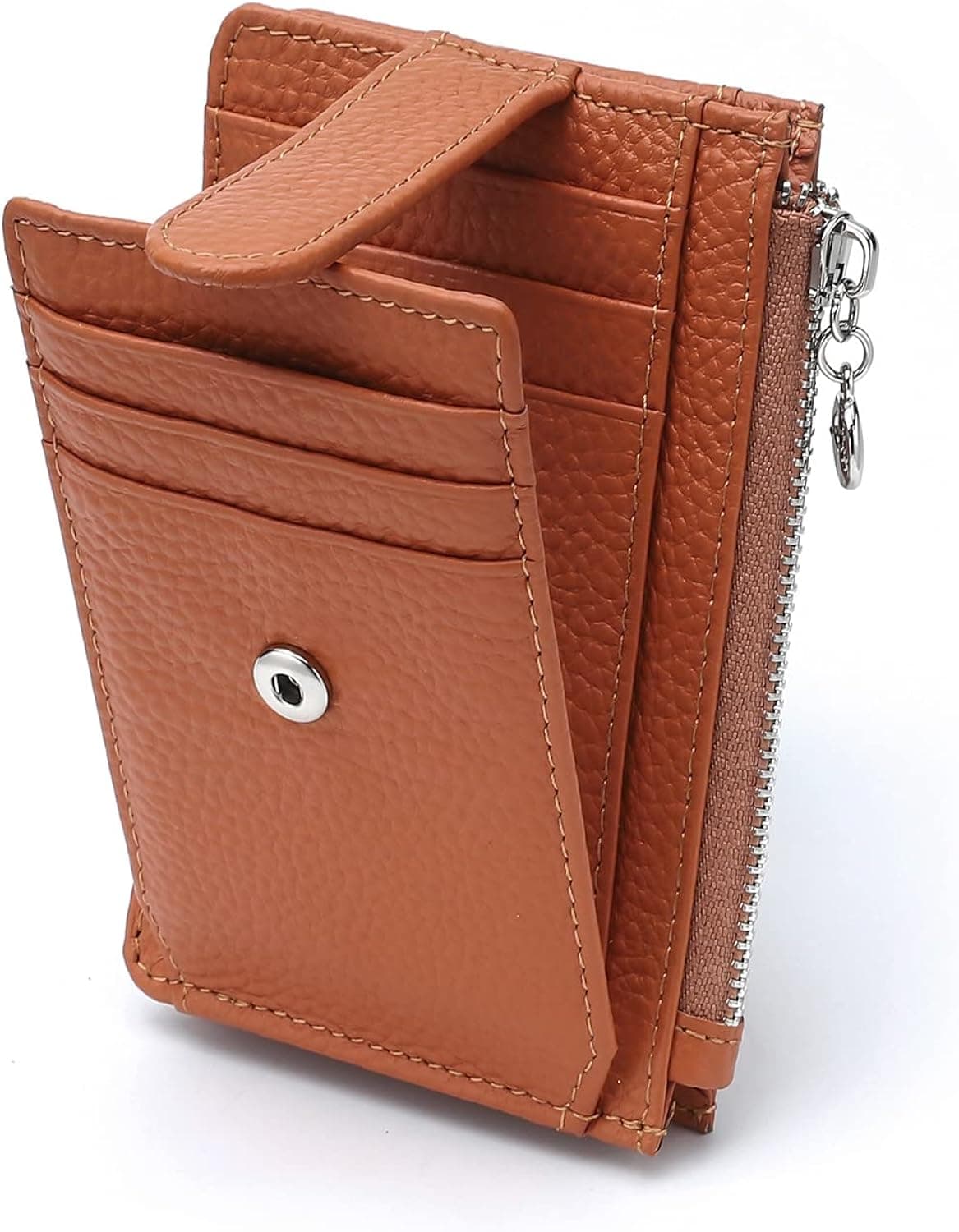 Fependu Slim Wallet for Women Thin Womens Card Holder RFID Blocking Genuine Leather Small Wallets
