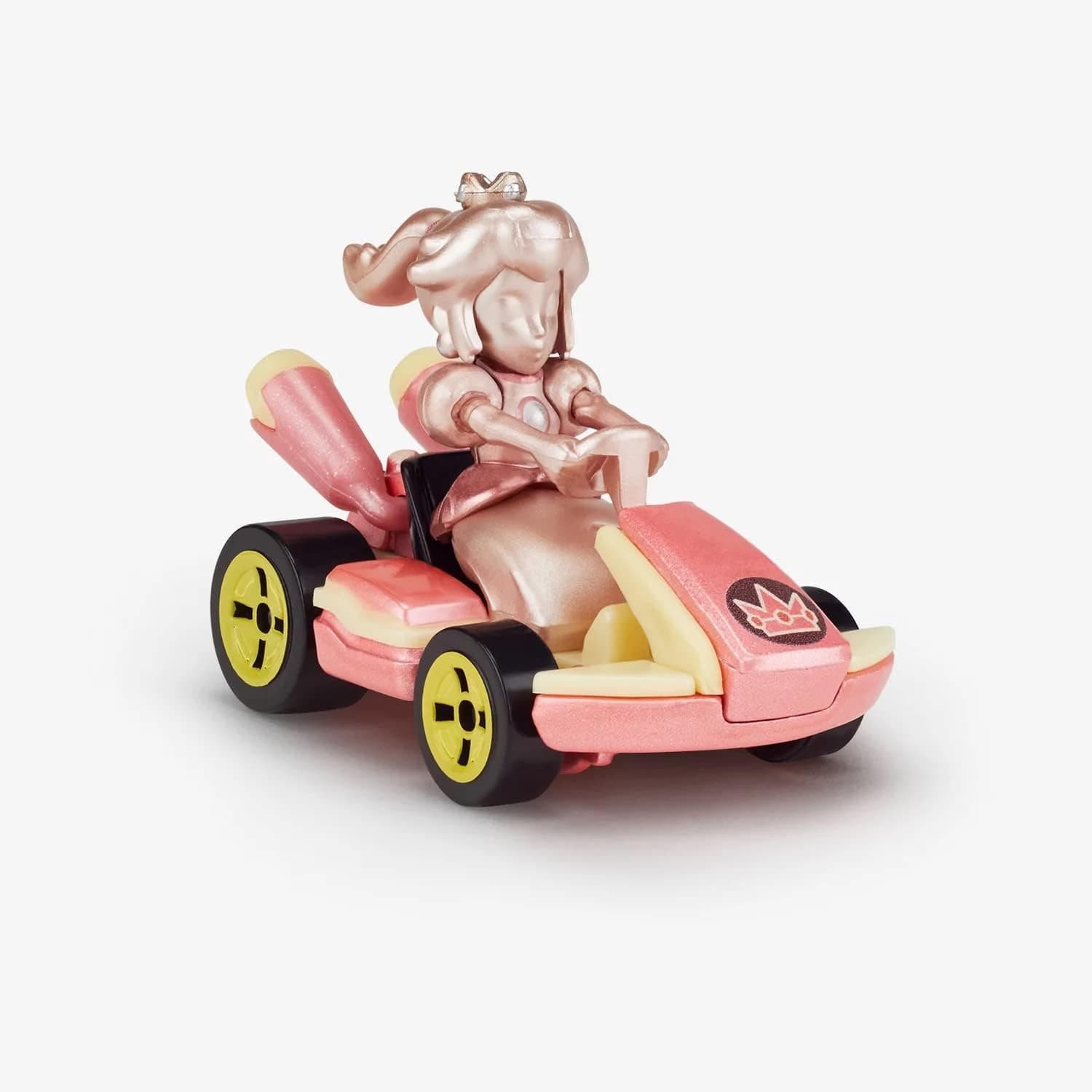 Hot Wheels Mario Kart Pink Gold Peach SDCC 2022 Exclusive Collectible Vehicle, Peach,pink