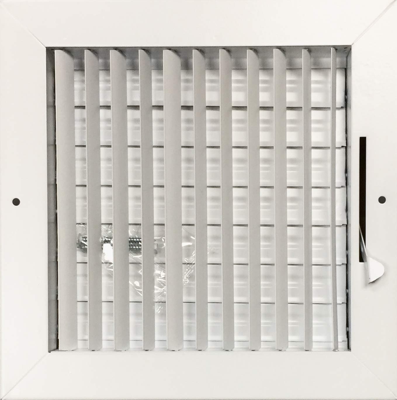 8" x 8" Adjustable Blade Sidewall Ceiling Register Vent Cover Diffuser Heavy Duty Stamped Steel (Listed Size is for Duct Opening or Inside Measurement)