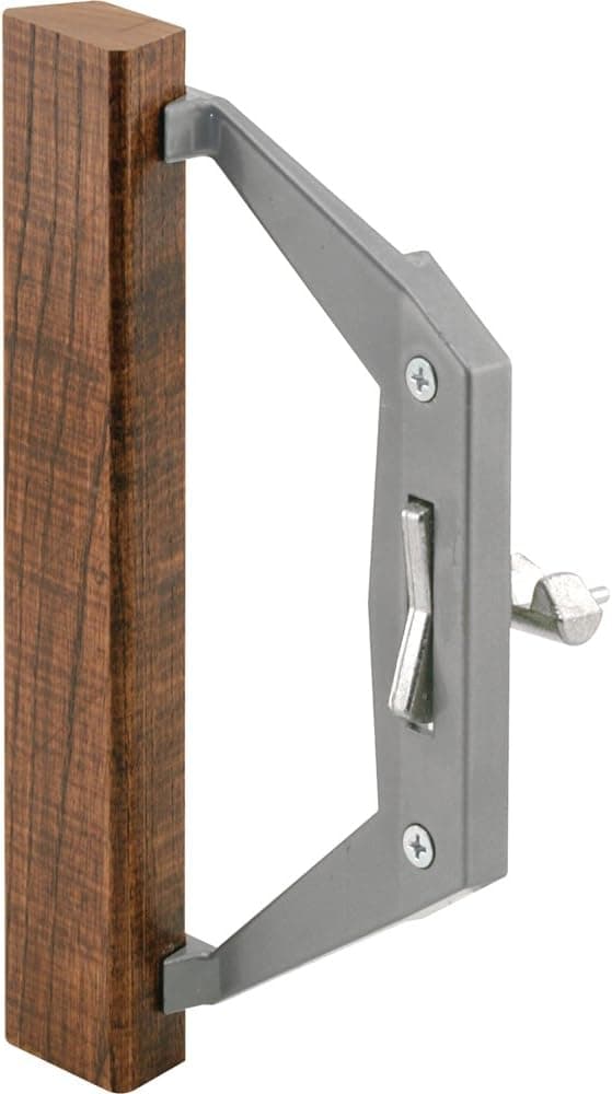 Prime-Line C 1025 Sliding Door Handle Set, Aluminum Finish , Black